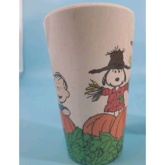 Charlie Brown Eco Friendly Cups Thanksgiving Halloween Bamboo Set Of 2 2023 - Picture 7 of 16